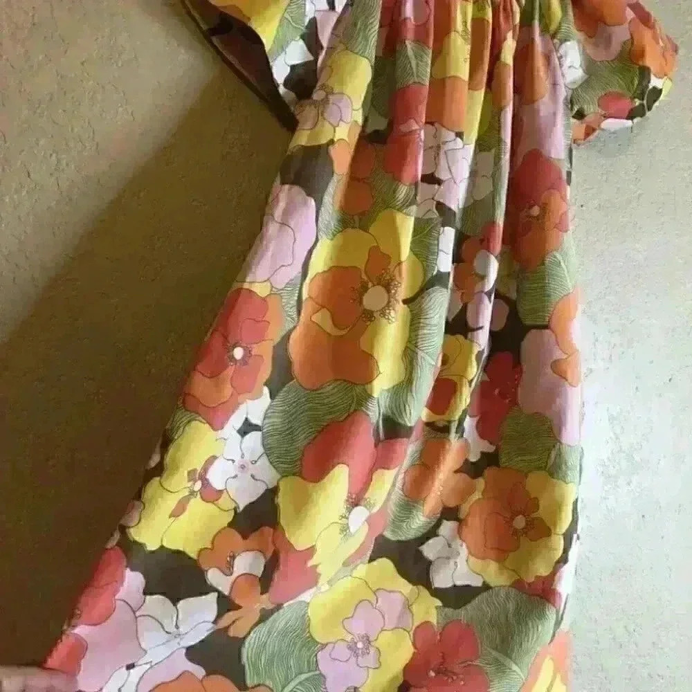Children girls peasant top/ dress upcycled handmad - Picture 4 of 6